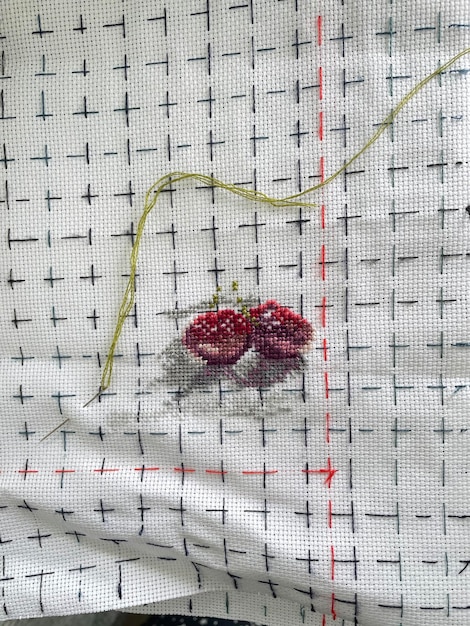 detal haftu na tkaninie