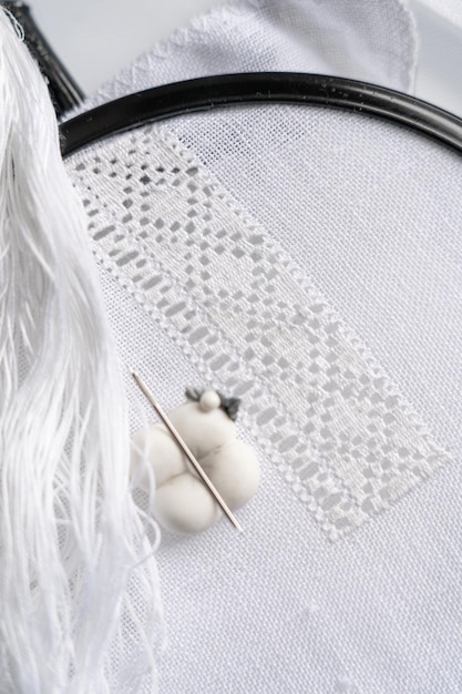 haftowane tkaniny i detale